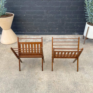 Pair of Mid-Century Modern Folding Magazine Book Holder Stand, c.1960’s