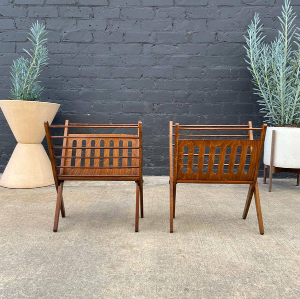 Pair of Mid-Century Modern Folding Magazine Book Holder Stand, c.1960’s