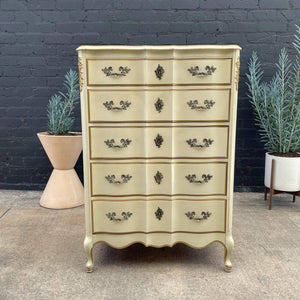 French Provincial Style Highboy Chest of Drawer, 1960’s