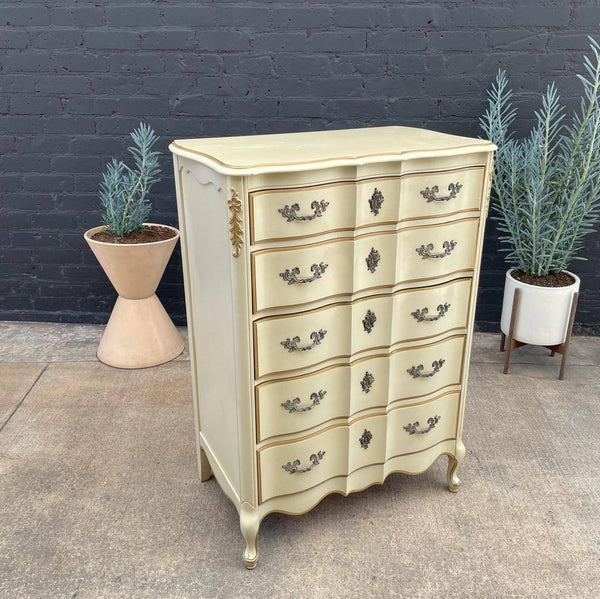 French Provincial Style Highboy Chest of Drawer, 1960’s