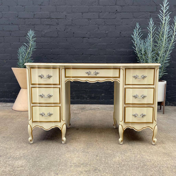 Vintage French Provincial Style Desk with Bookcase, c.1960’s