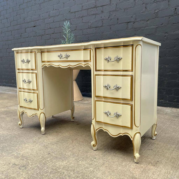 Vintage French Provincial Style Desk with Bookcase, c.1960’s