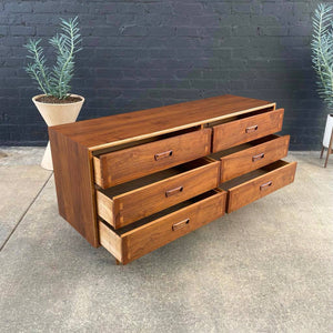 Mid-Century Modern Walnut & Oak Dresser by Lane Furniture