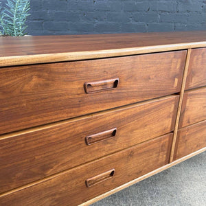 Mid-Century Modern Walnut & Oak Dresser by Lane Furniture