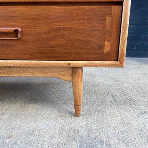 Mid-Century Modern Walnut & Oak Dresser by Lane Furniture