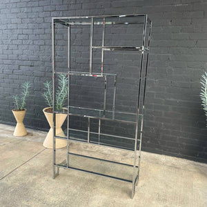 Mid-Century Modern Chrome Etagere Bookshelf, 1970’s