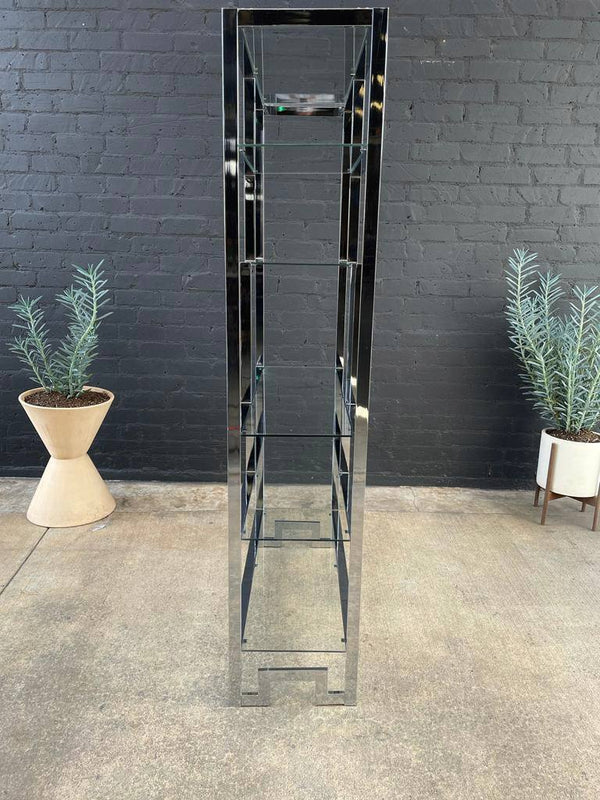 Mid-Century Modern Chrome Etagere Bookshelf, 1970’s
