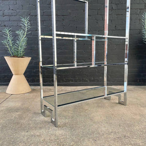 Mid-Century Modern Chrome Etagere Bookshelf, 1970’s