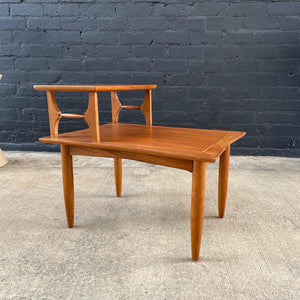 Mid-Century Modern Walnut Two-Tier Side Table, c.1960’s