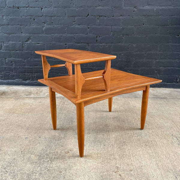 Mid-Century Modern Walnut Two-Tier Side Table, c.1960’s