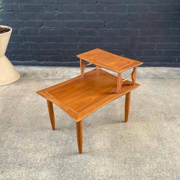Mid-Century Modern Walnut Two-Tier Side Table, c.1960’s