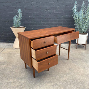 Mid-Century Modern Walnut Writing Desk by Harmony House, c.1960’s