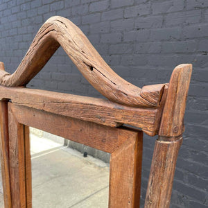 Vintage Rustic Free-Standing Wood Dressing Mirror