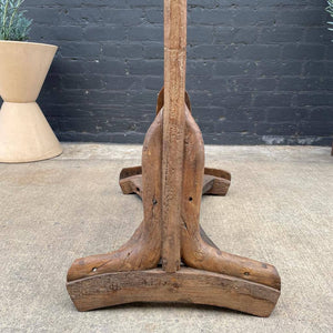 Vintage Rustic Free-Standing Wood Dressing Mirror
