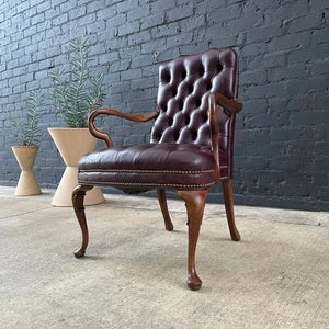 Vintage Leather Chesterfield Arm Chair, c.1960’s