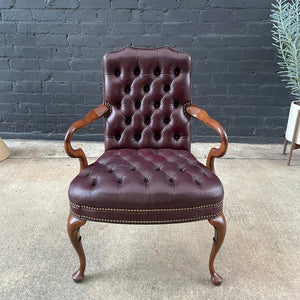 Vintage Leather Chesterfield Arm Chair, c.1960’s
