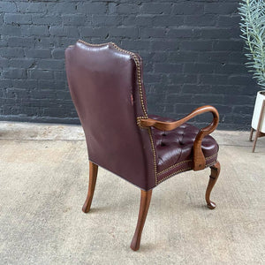 Vintage Leather Chesterfield Arm Chair, c.1960’s