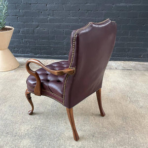 Vintage Leather Chesterfield Arm Chair, c.1960’s