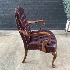 Vintage Leather Chesterfield Arm Chair, c.1960’s