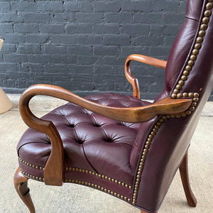 Vintage Leather Chesterfield Arm Chair, c.1960’s