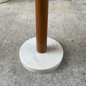 Mid-Century Modern Walnut & Faux Marble Side Table, c.1960’s