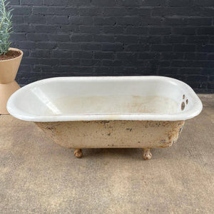 Vintage Antique Cast Iron & Porcelain Tub, 1940’s