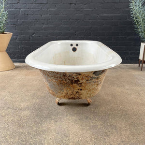 Vintage Antique Cast Iron & Porcelain Tub, 1940’s