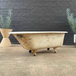 Vintage Antique Cast Iron & Porcelain Tub, 1940’s