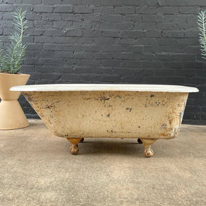 Vintage Antique Cast Iron & Porcelain Tub, 1940’s