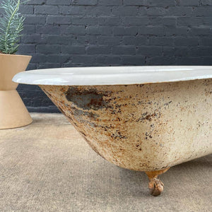 Vintage Antique Cast Iron & Porcelain Tub, 1940’s