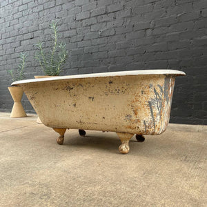 Vintage Antique Cast Iron & Porcelain Tub, 1940’s