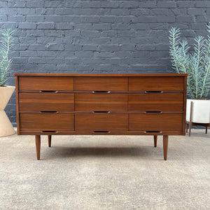 Mid-Century Modern Walnut 9-Drawer Dresser, c.1960’s