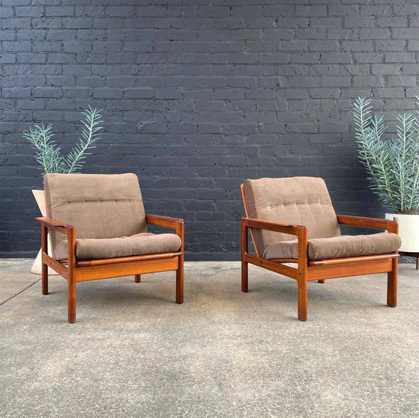 Pair of Danish Modern Teak Lounge Chairs, c.1960’s