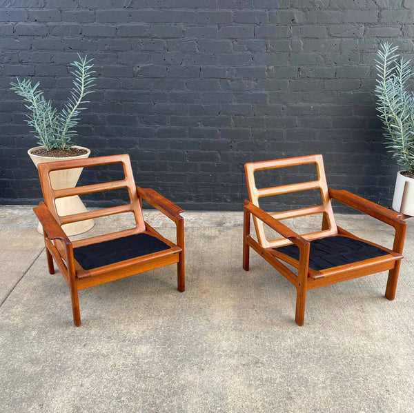 Pair of Danish Modern Teak Lounge Chairs, c.1960’s