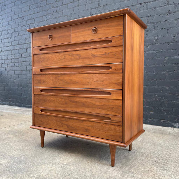 Mid-Century Modern Walnut Highboy Chest of Drawers by American of Martinsville, c.1960’s