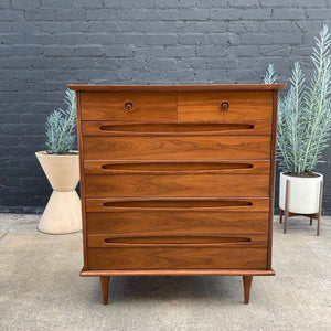 Mid-Century Modern Walnut Highboy Chest of Drawers by American of Martinsville, c.1960’s