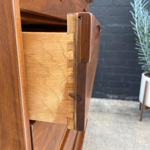 Mid-Century Modern Walnut Highboy Chest of Drawers by American of Martinsville, c.1960’s