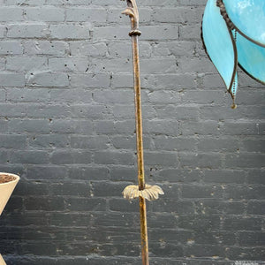 Antique Victorian Style Slag Blue Glass Floor Lamp, c.1950’s