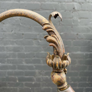 Antique Victorian Style Slag Blue Glass Floor Lamp, c.1950’s