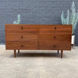 Mid-Century Modern 6-Drawer Walnut Dresser, c.1960’s