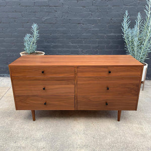 Mid-Century Modern 6-Drawer Walnut Dresser, c.1960’s