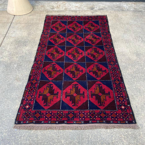 Vintage Hand-Weaved Wool Rug