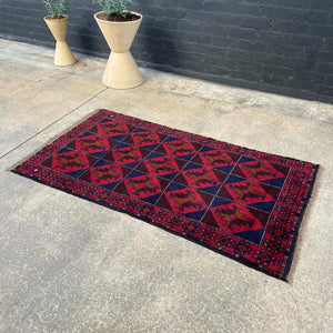Vintage Hand-Weaved Wool Rug