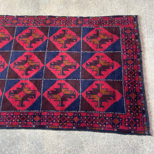 Vintage Hand-Weaved Wool Rug