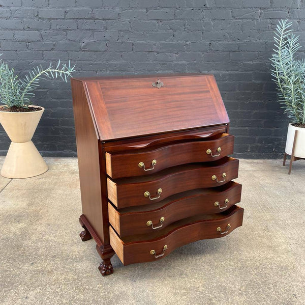 Vintage Antique Mahogany Drop-Down Secretary Desk, c.1960’s