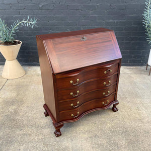 Vintage Antique Mahogany Drop-Down Secretary Desk, c.1960’s