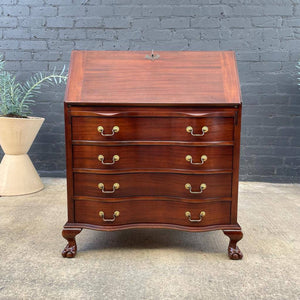 Vintage Antique Mahogany Drop-Down Secretary Desk, c.1960’s
