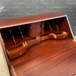 Vintage Antique Mahogany Drop-Down Secretary Desk, c.1960’s