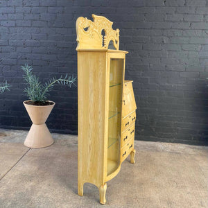 Vintage Bleached Oak Display Dresser, c.1960’s