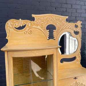 Vintage Bleached Oak Display Dresser, c.1960’s